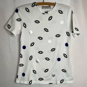 Etre Cecile All Seeing Eye White T-Shirt Size Small